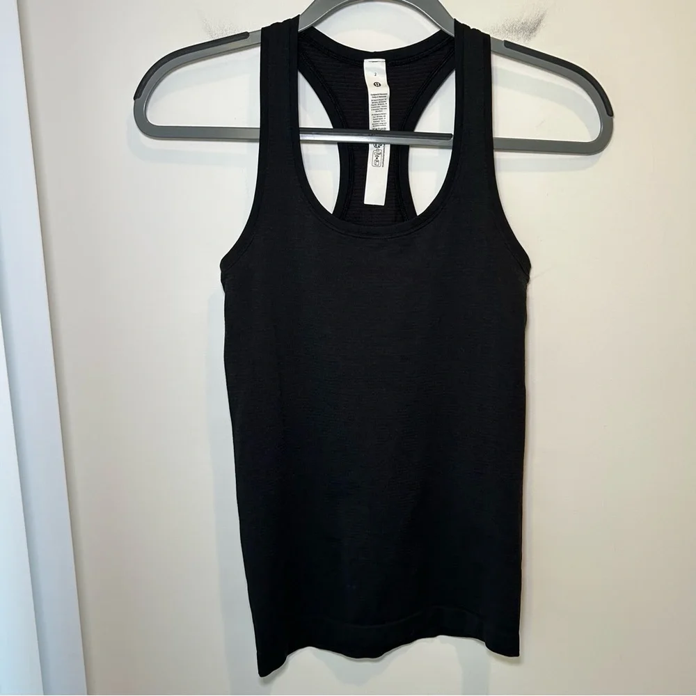 Lululemon Swiftly Tech Racerback Tank Top 2.0 *Hip Length Black Size 2 - Picture 4 of 7